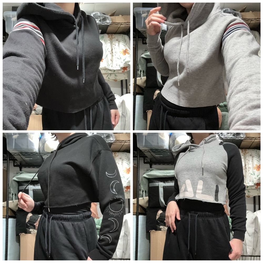 4 Cropped Hoodies Collection